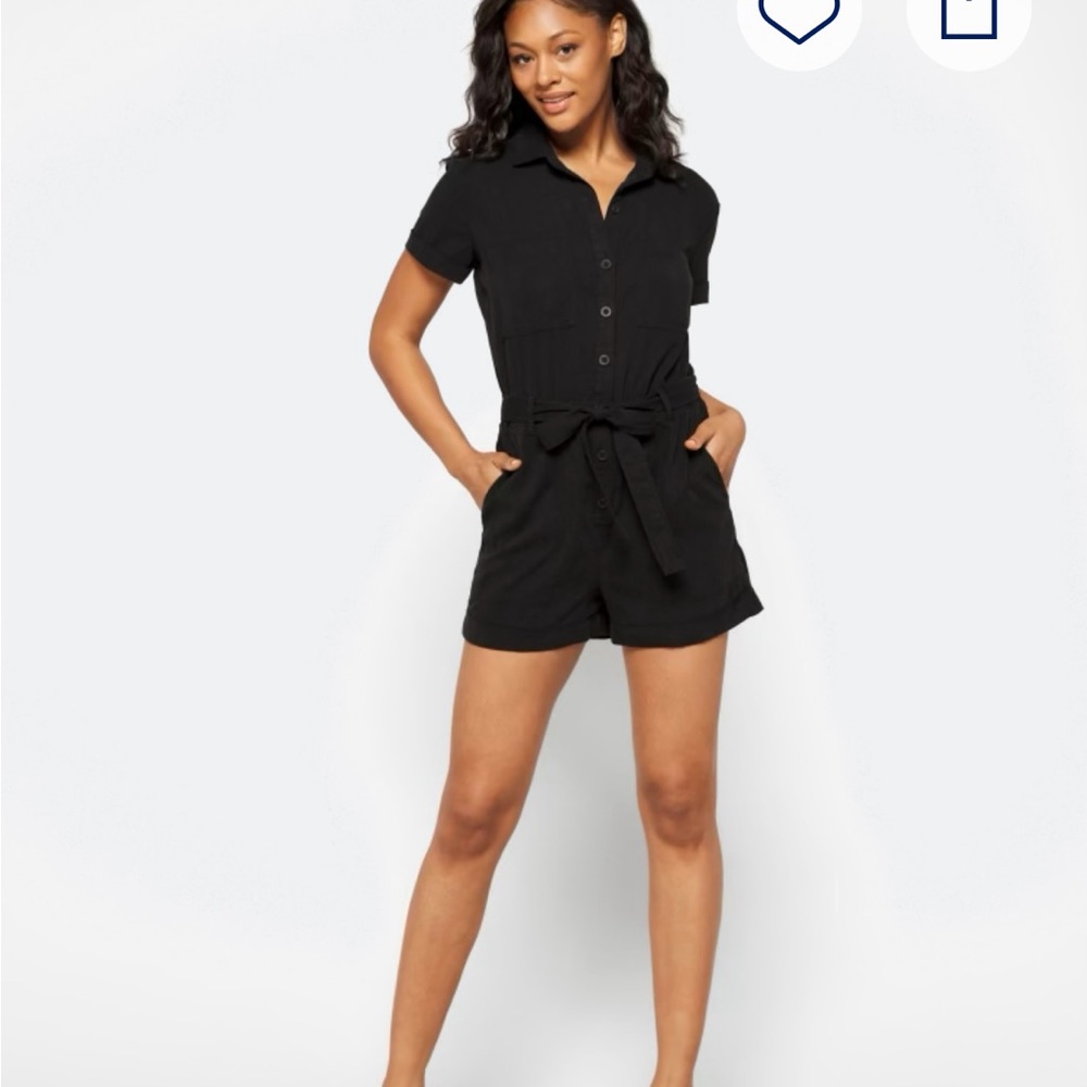 NWT Bella Dahl Rolled Hem Utility Romper
